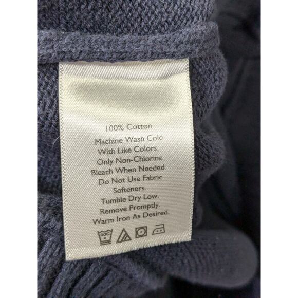 Vtg Eddie Bauer Sweater Mens Large Geometric Winter Cotton 1/4 Zip Pullover Y2K - Picture 4 of 10